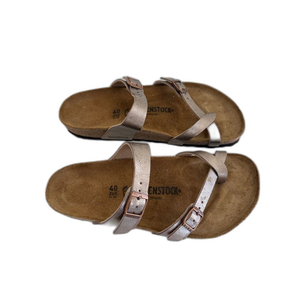 Birkenstock Mayari Graceful Taupe Metallic Sandals EU 40 US 9 Birko-Flor